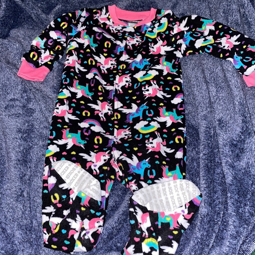 Unicorn footie pajamas